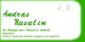 andras musulin business card
